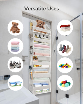 ULG over-the-door organizer featuring twelve side pockets for small items.