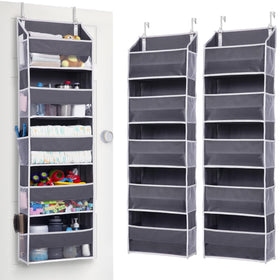 ULG over-the-door organizer back view shows five large pockets for storage.