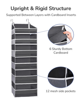 ULG Over The Door Organizer metal hooks included for secure door mounting
