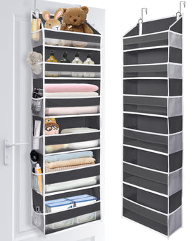 ULG Over The Door Organizer front view showing six large pockets for easy storage