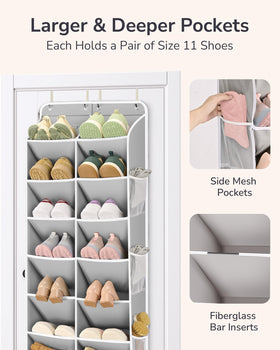 ULG Over The Door Shoe Organizer oxford fabric offers durability and long life.