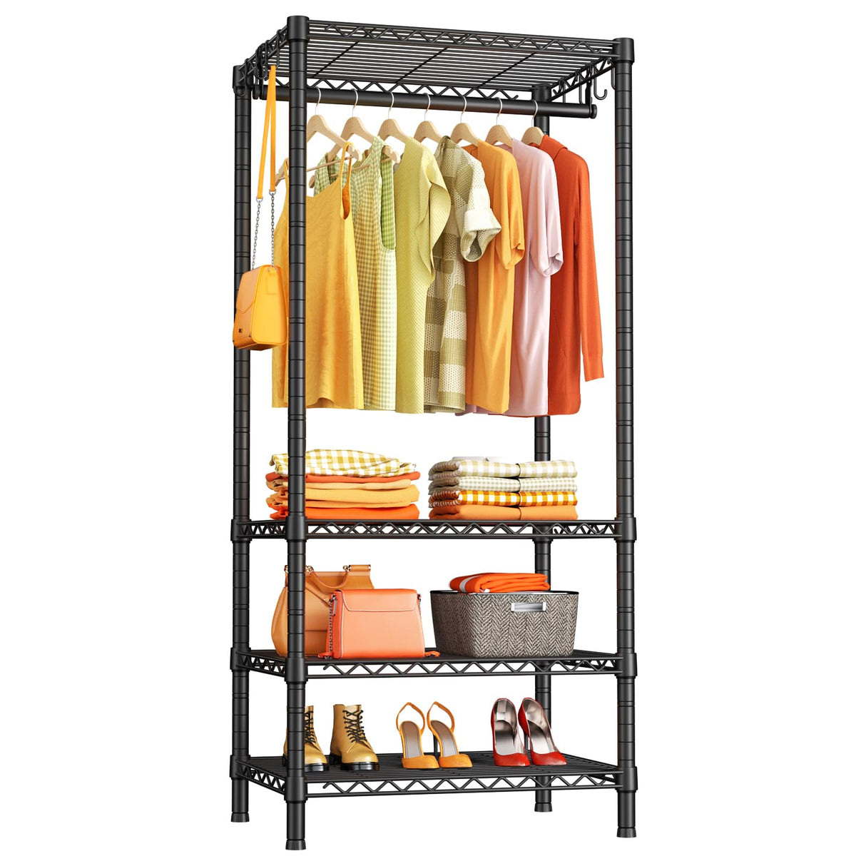 Ulif H4 mini closet front view, compact bedroom storage solution