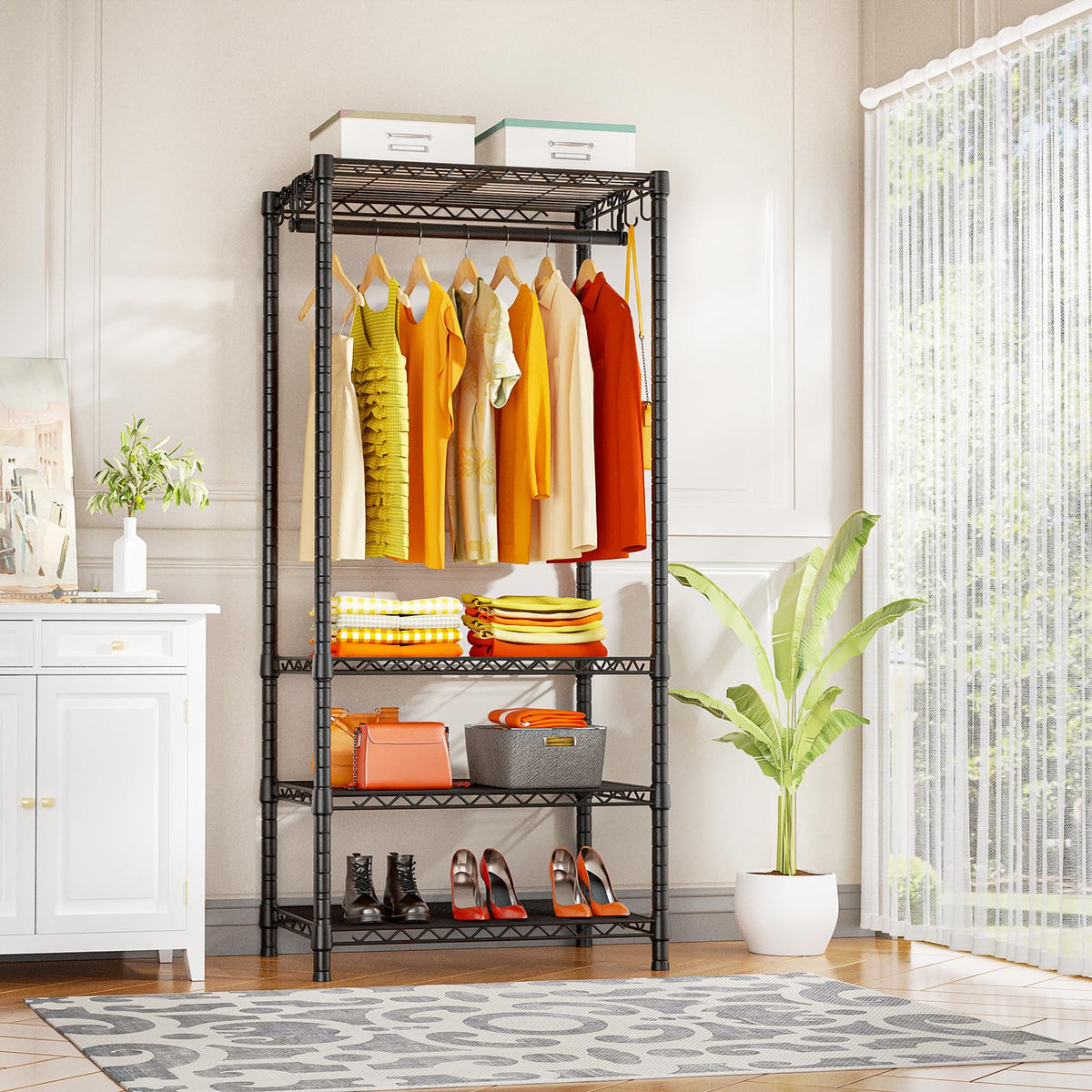 Ulif H4 mini closet side angle highlighting space-saving design