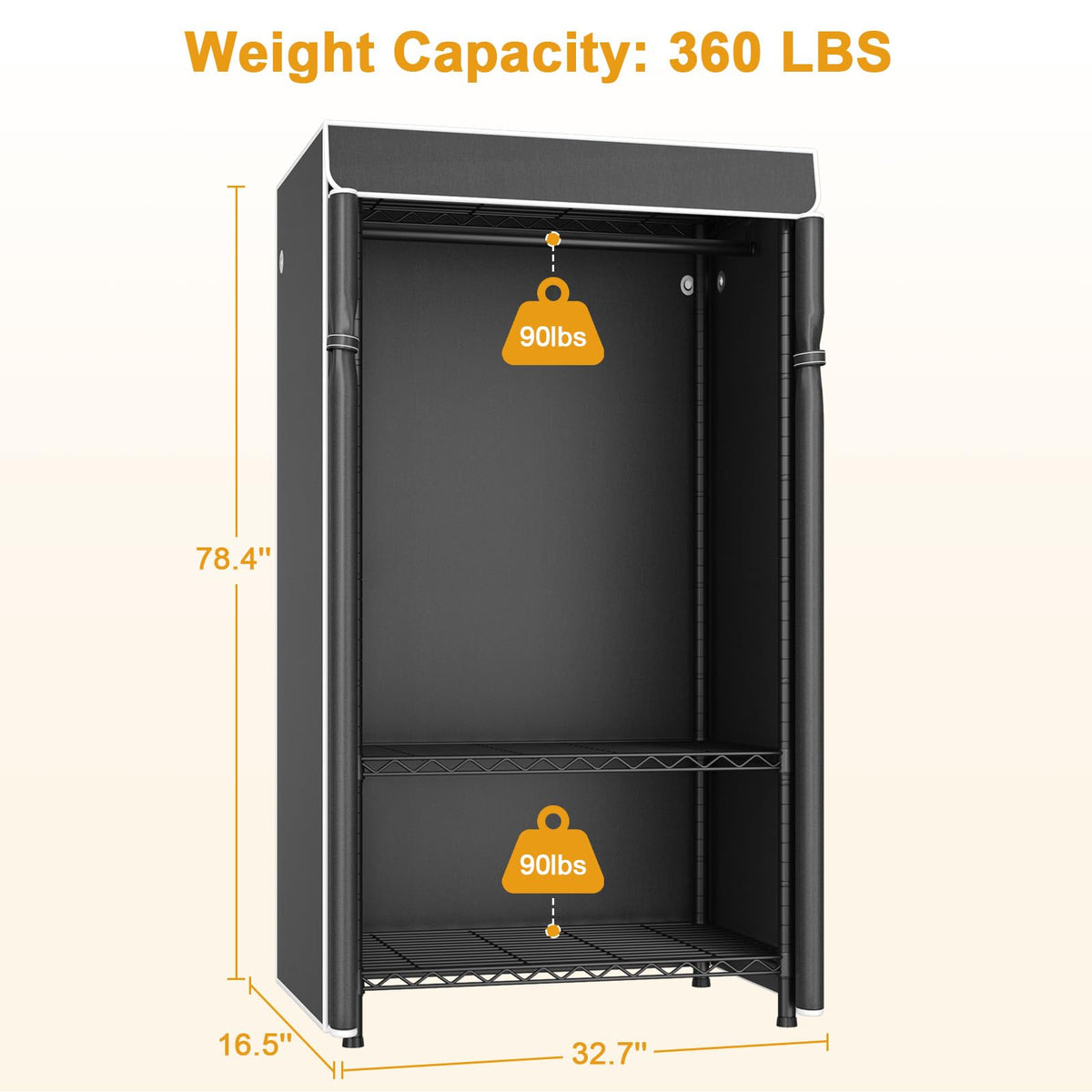 ULIFHOME H5C anti-tip design for added rack stability.