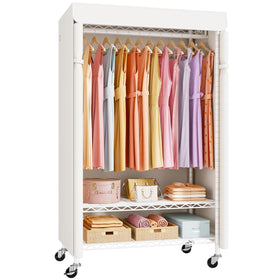 ULIFHOME P6C rack front view showing spacious hanging area.
