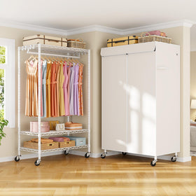 ULIFHOME P6C rack wheels with locking brakes ensure secure mobility.