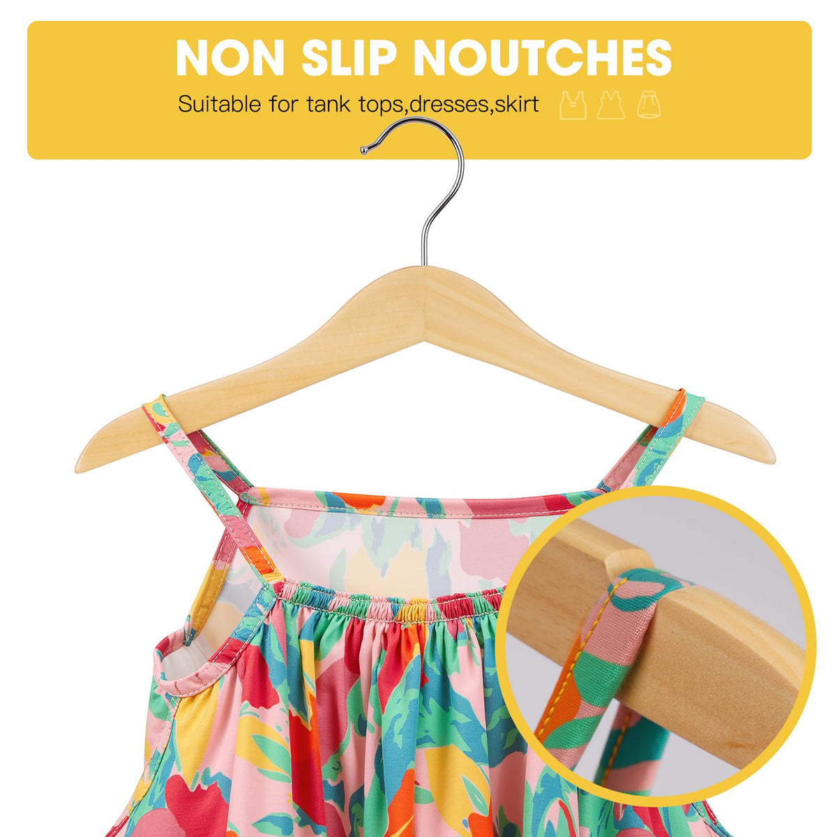 Ulimart Kid Hangers non-slip notches prevent slipping of fabrics