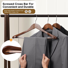 Ulimart screw-reinforced pants bar prevents creasing on heavy garments.