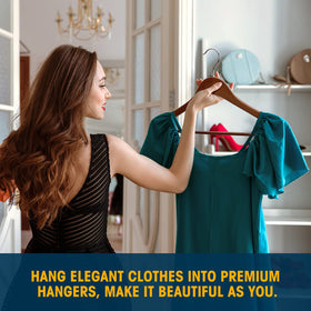 Ulimart wooden hangers 20-pack dress-and-suit-hangers ideal for suits and dresses