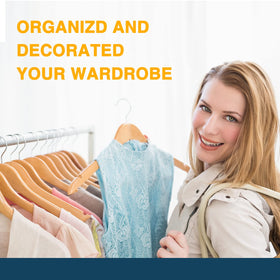 Ulimart wooden hanger with 360-degree swivel hook for easy access.