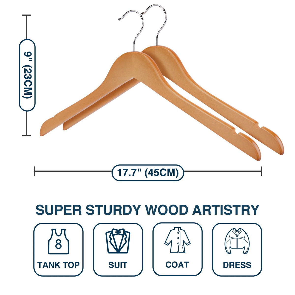 Ulimart wooden hangers offer sturdy value over plastic alternatives.