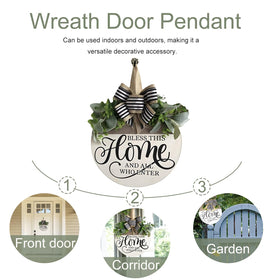 ULIOMU round wood sign for front porch, ideal entryway display