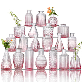 Ulodimi glass bud vase set pink variant 1 for delicate bouquet display