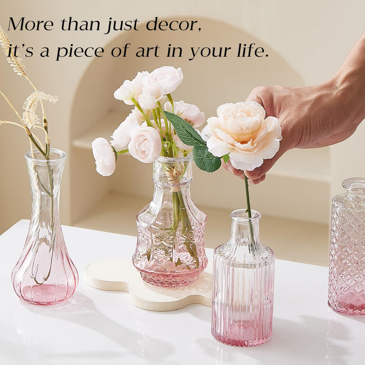 Ulodimi pink bud vases 20-piece set ideal for vibrant wedding centerpieces
