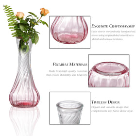 Ulodimi small crystal vases pink variant ideal for home centerpieces