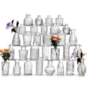Ulodimi glass bud vase set of 30 for elegant centerpieces.
