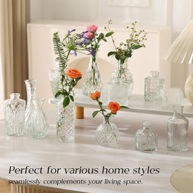 Ulodimi small glass vases for flowers propagation and bouquet display.