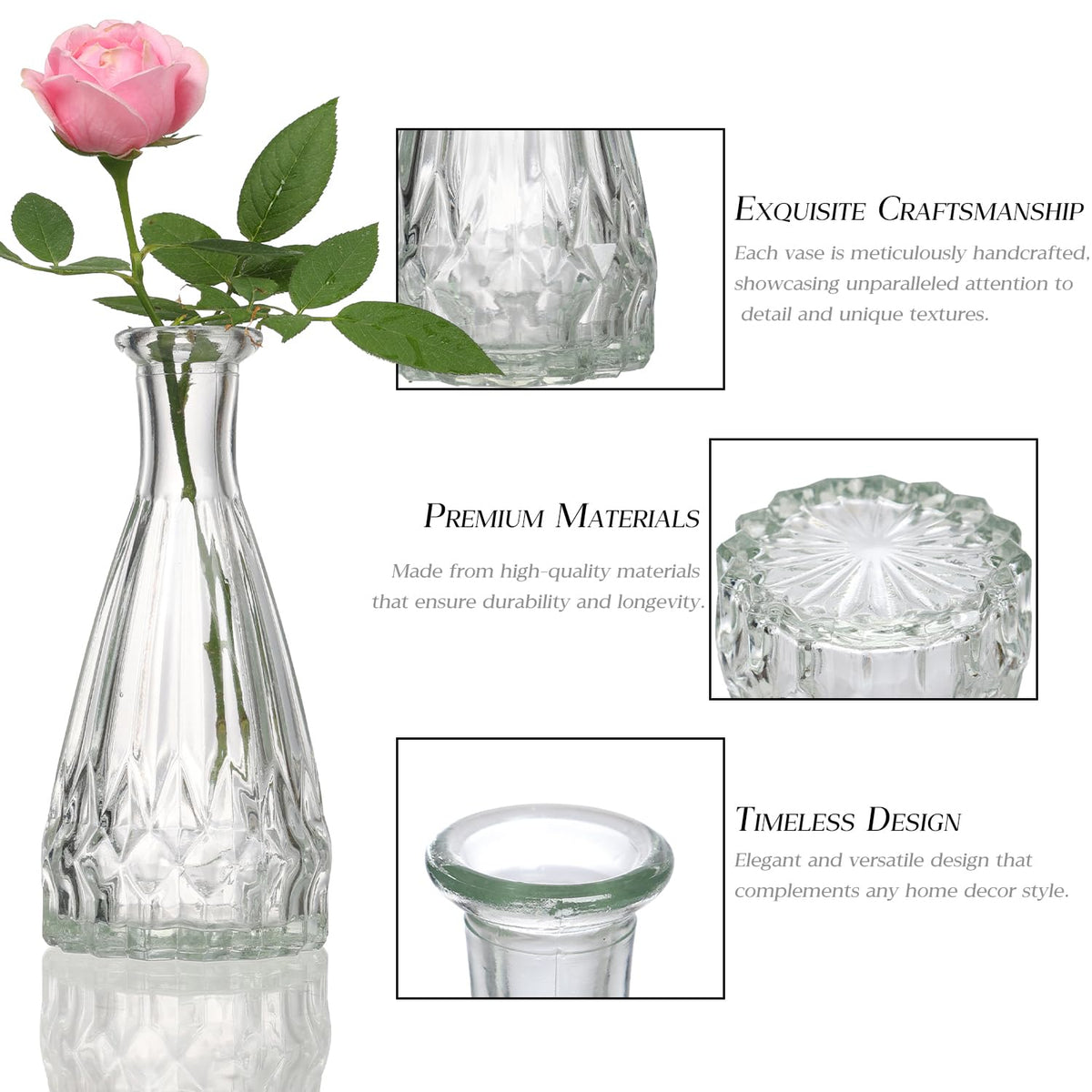 Ulodimi wedding centerpiece vases clear crystal add subtle elegance.