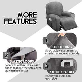 ULTICOR cover with elastic edges keeps recliner look neat during daily use