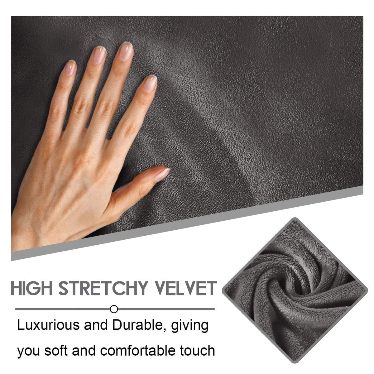 ULTICOR velvet recliner cover four-piece assembly designed for easy on-chair access