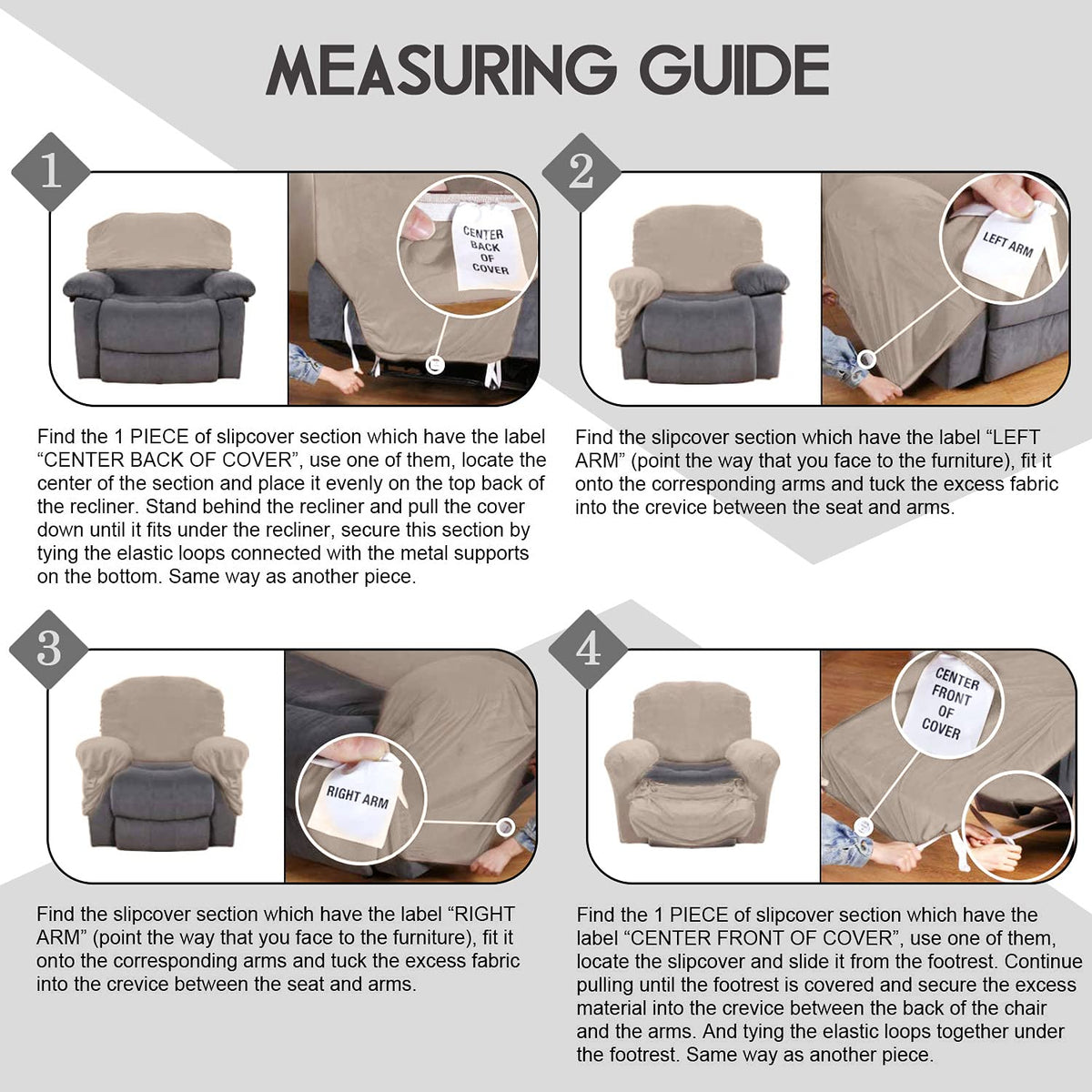 ULTICOR velvet recliner cover protects against stains and daily wear.