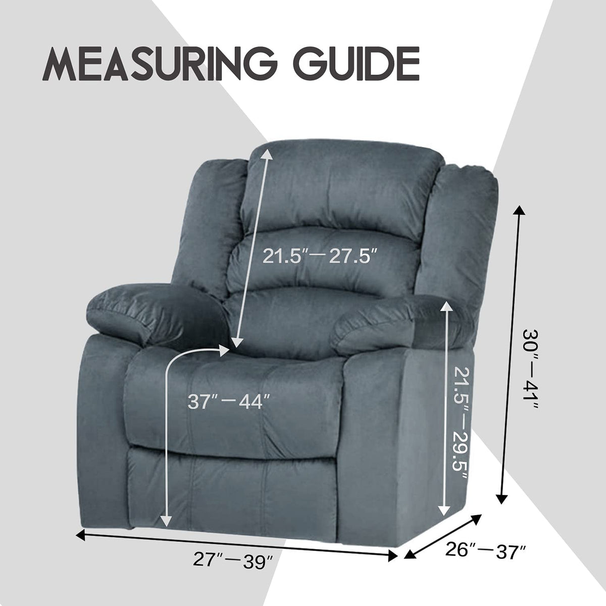 ULTICOR velvet recliner cover taupe color complements many living spaces.