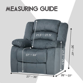 ULTICOR velvet recliner cover taupe color complements many living spaces.