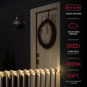 UltraPro Escape rope light wrapped around a tree for ambient nighttime ambiance.