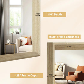 Ultrue recycled PS frame with oak texture adds sustainable style.