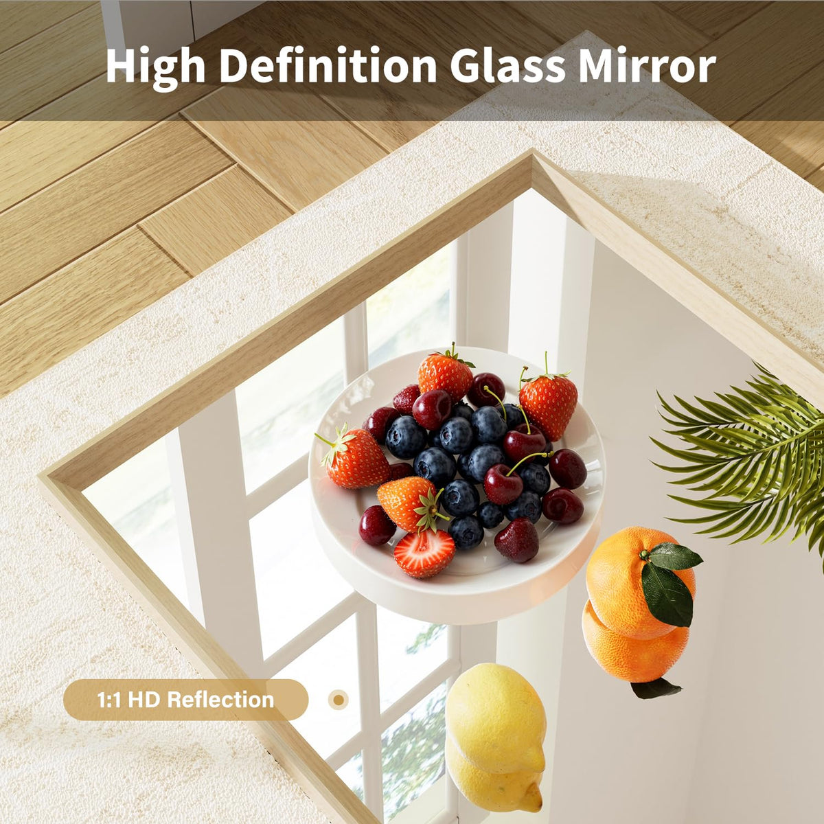 Ultrue versatile mirror suitable for bathroom, bedroom, living room, or entryway.