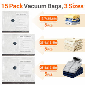 Ulycon 15-pack bags in three sizes for organized packing