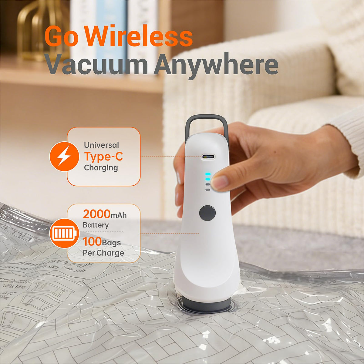 Ulycon cordless travel pump charging and ready for on-the-go use