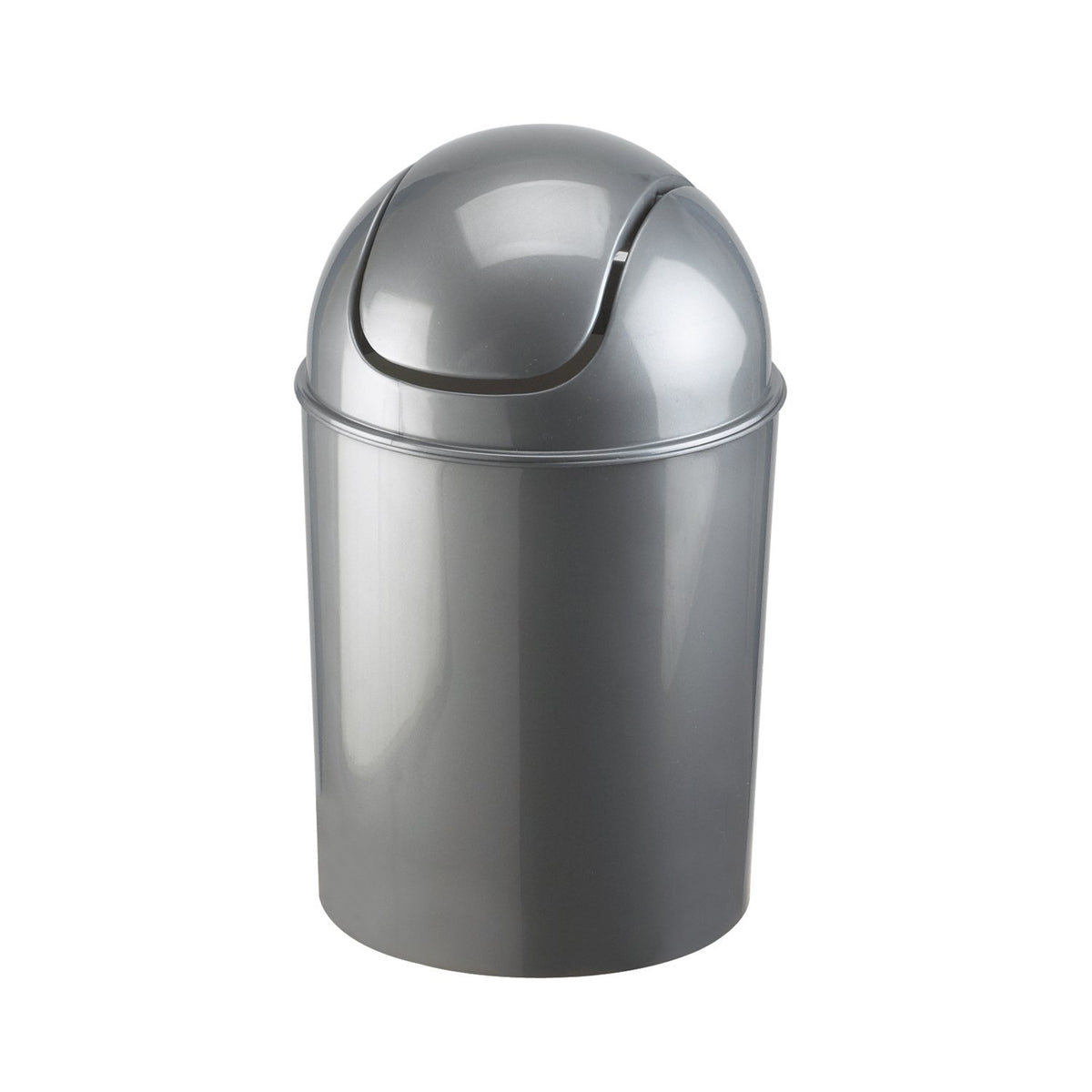Umbra 1.25-gallon mini waste can with swing-top lid for discreet kitchen trash.
