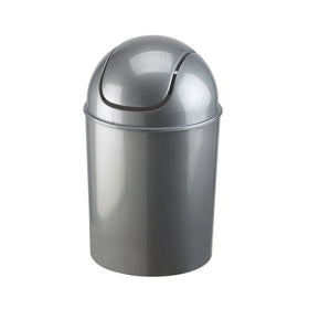 Umbra 1.25-gallon mini waste can with swing-top lid for discreet kitchen trash.