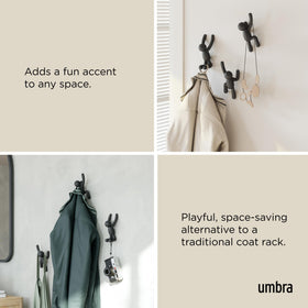 Umbra Buddy hooks hold coats and scarves with whimsy.