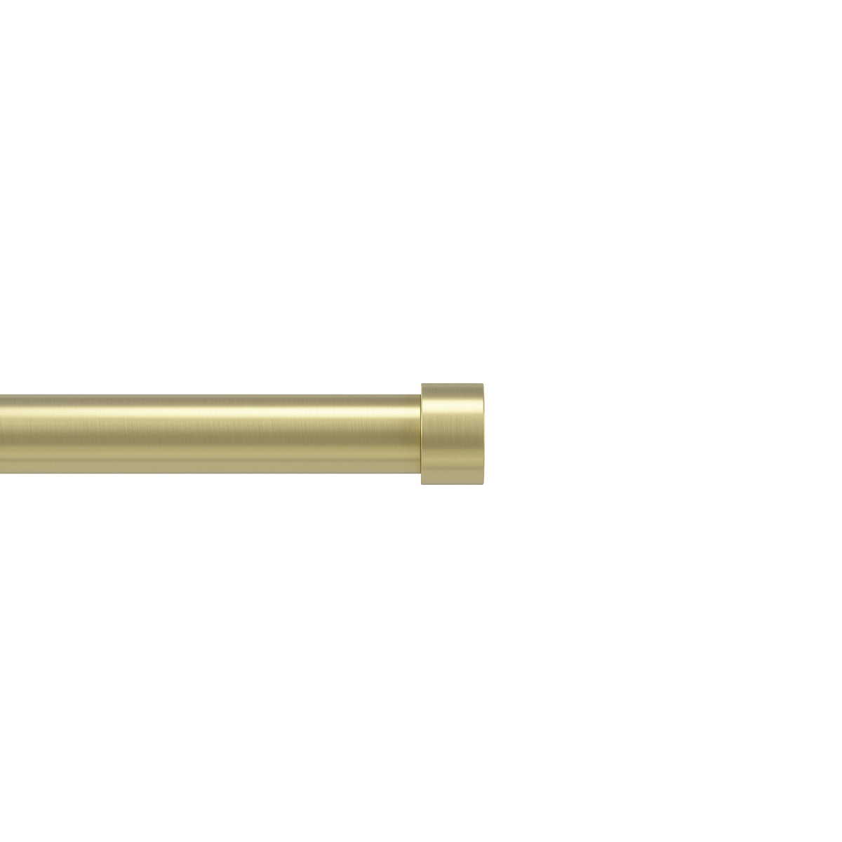 Umbra Cappa curtain rod in gold supports light to medium curtains while elevating your decor
