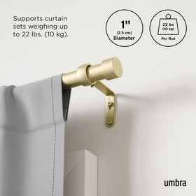 Umbra Cappa hardware pack includes screws and anchors for quick setup.