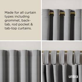 Umbra Cappa brass finish close-up shows contemporary, stylish hardware.