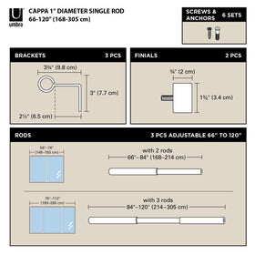 Umbra Cappa brackets install quickly for secure, clutter-free mounting.