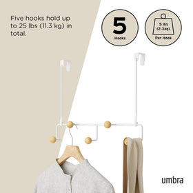 Umbra Estique measures 15.2 by 4 by 12 inches for doors.