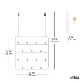 Umbra Estique features snag-free hooks to protect fabrics and accessories.