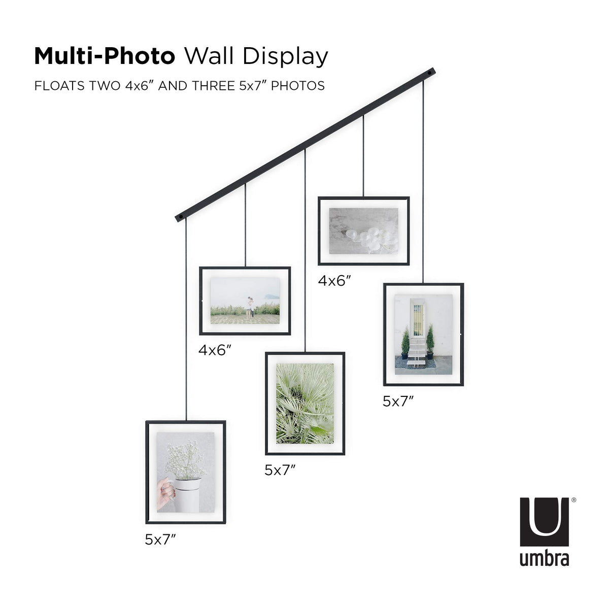 Umbra Exhibit black finish adds contemporary flair to any room.