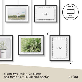 Umbra Exhibit three 5x7 frames provide a bold gallery centerpiece.