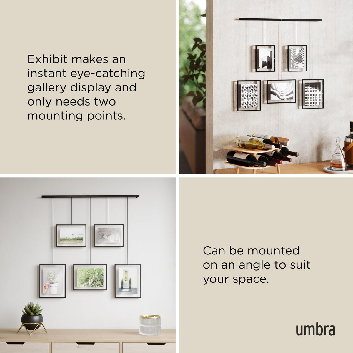 Umbra Exhibit two 4x6 frames offer compact focal points.