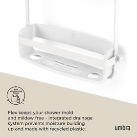 Umbra Flex made from 90% recycled plastic for eco-friendly use.
