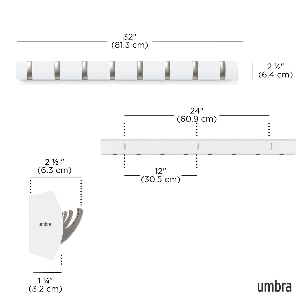Umbra Flip wall-mounted design adds sleek organization to entryways.