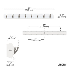 Umbra Flip wall-mounted design adds sleek organization to entryways.