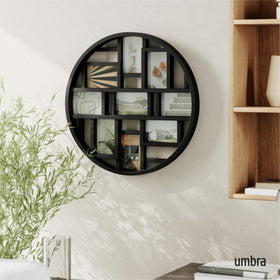 Umbra Luna 22-inch frame showcases a nine-photo collage for a focal wall display.