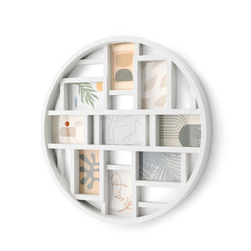 Umbra Luna collage frame displays nine photos for a versatile gallery wall.