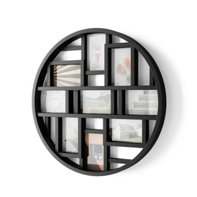 Umbra Luna collage frame displays nine 4x6 photos for a personalized wall gallery.